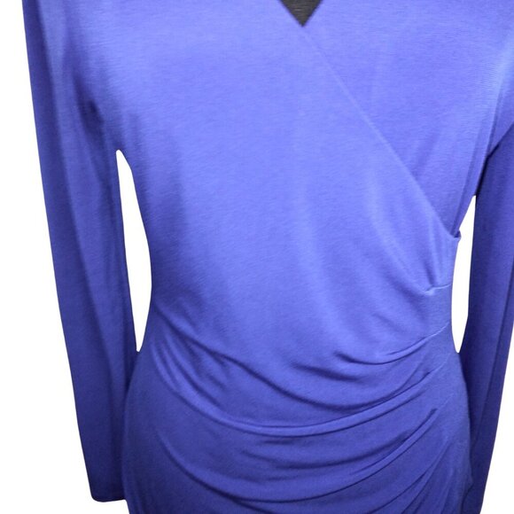 CALVIN KLEIN BLUE WRAP DRESS - SIZE 8 - Picture 3 of 3